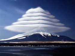  Lenticular Clouds, Mount Fuji, Japan 