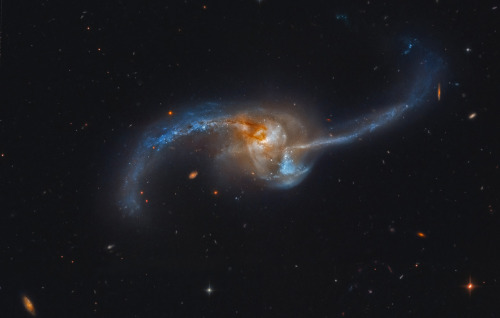 This photo released by NASA today shows the final stages of a titanic galaxy merger – when two become one.
More images from space this week: http://usat.ly/UfnEaD