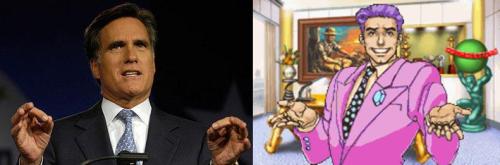 thebraniganproject:animemental1:I still think Mitt Romney looks like Redd White from Ace Attorney.So