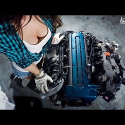 jdmandtherest:  LADY MOVE I WANT THE ENGINE!