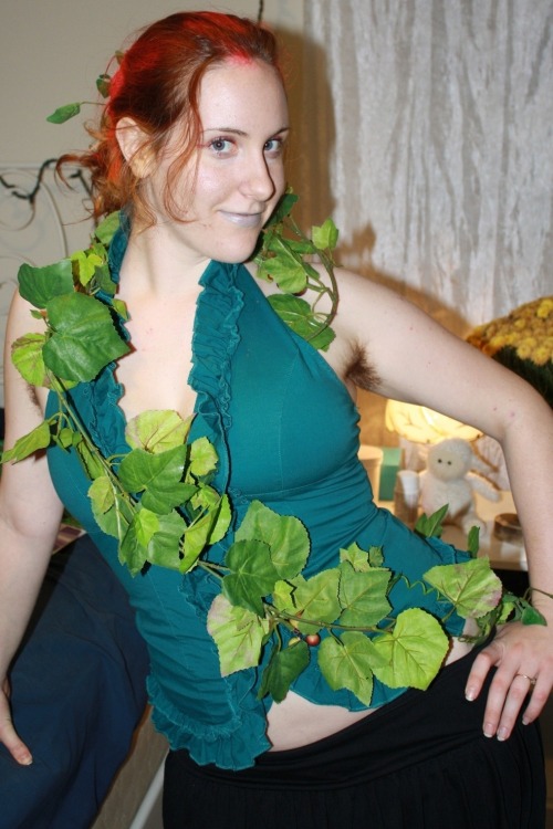 ourhairyness: hairyandnude: Halloween costume; Poison Ivy. Final version will have different makeup 