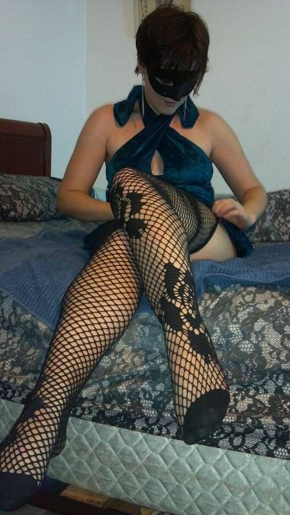 &hellip;in a pair of fishnets &amp; a fancy dress about to get fisted. Classy,