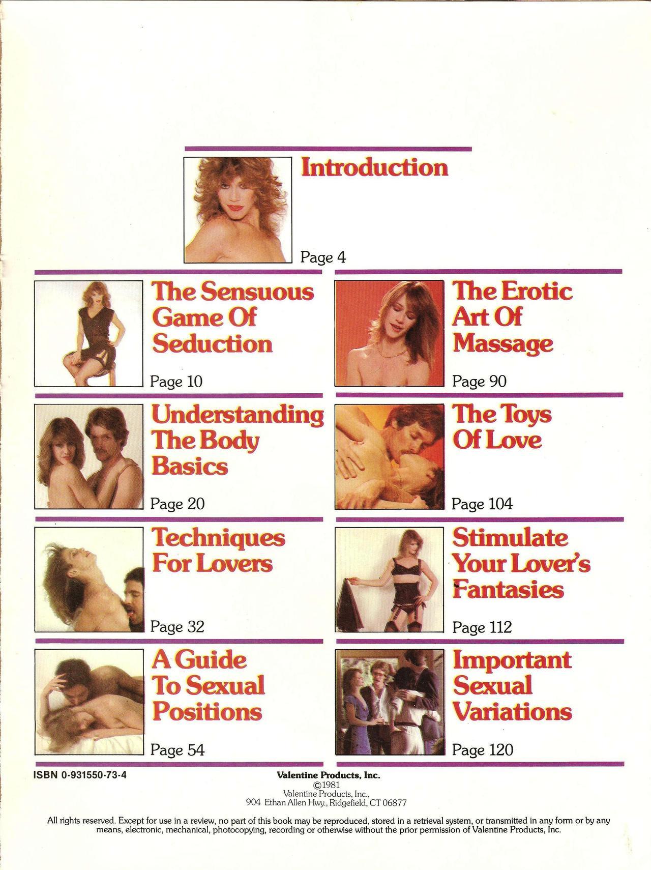 Table of Contents from Sensual Secrets, 1981