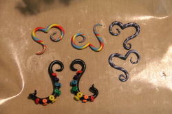 Made some more gauges (lolrainbowtentacle)  Sorry for no arts&hellip; I&rsquo;ve got some emotional drama going on and I&rsquo;m sorta dealing with that. Just made these to play with my new clay supplies and stuff and relax. It was nice. Will draw soon.