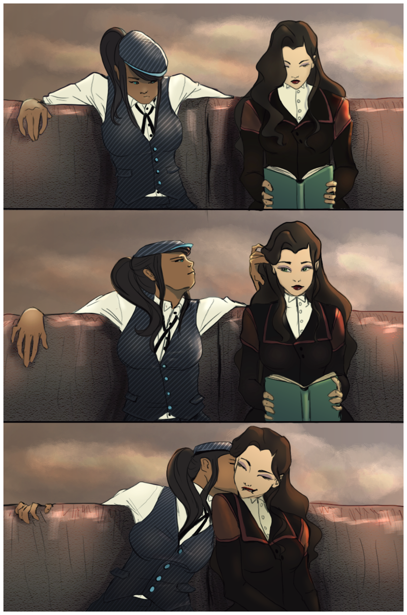 jadenite:  This was just supposed to be Korra in a nice suit and then Korrasami happened.