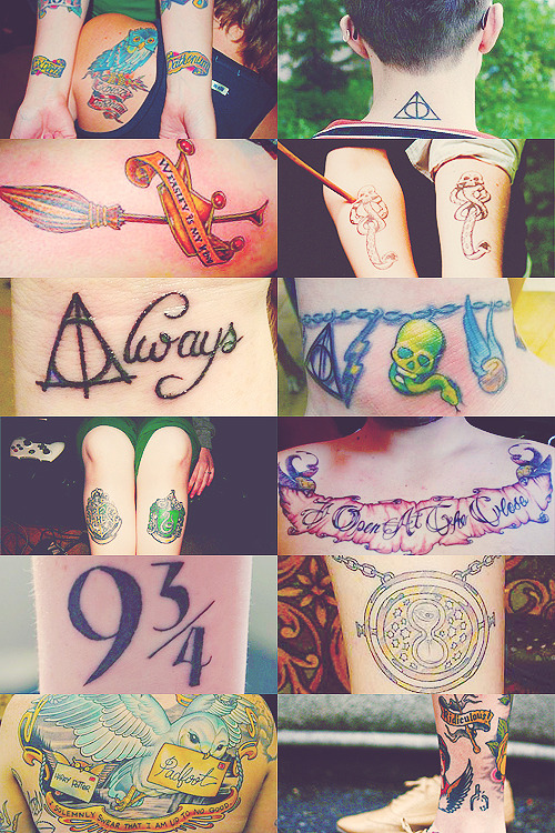 lordharrypotter:  Harry Potter Tattoos. 