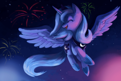 ponies-282:  Haha, i’m flying past fireworks! 