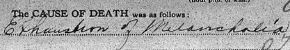 devilduck:“The CAUSE OF DEATH was as follows: Exhaustion of Melancholia”(1923 death certificate from