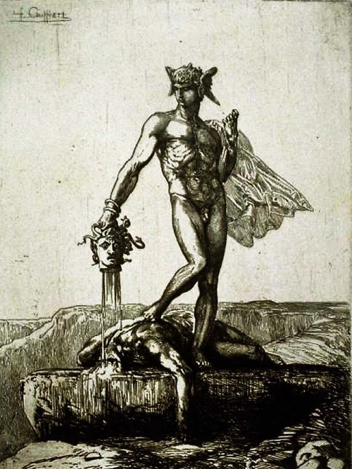 abystle:Perseus Holding Head of Medusaby François-Nicolas Chifflart