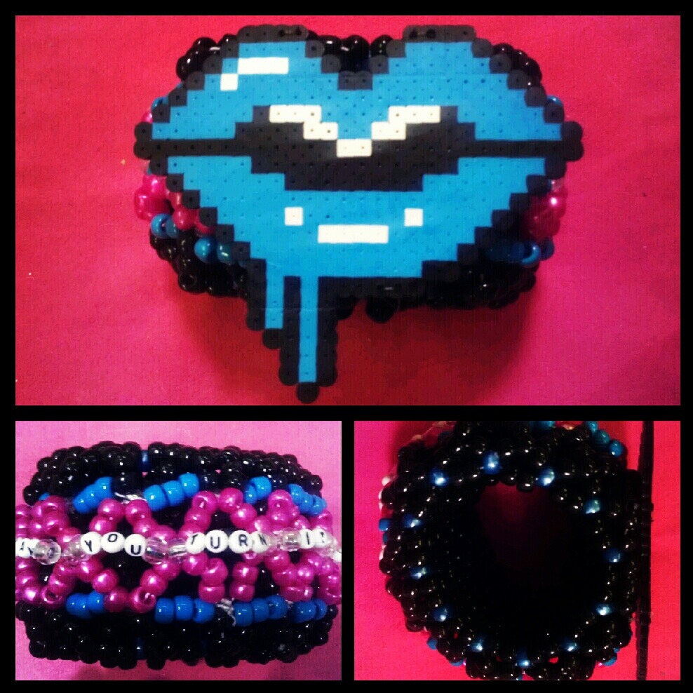 Kaskade &ldquo;Turn It Down&rdquo; cuff I made for David last night :33