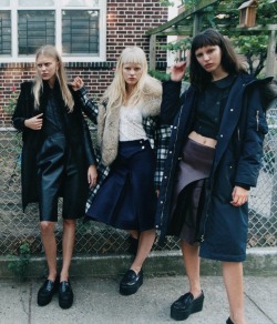 opaqueglitter:  THE NY TIMES T STYLE MAGAZINE WOMEN’S FASHION WINTER 2012 ‘The In Crowd’Models: Kate King, Hannah Holman, Juliana Schurig, Kremi Otashliyska &amp; Charlene AlmarvezPhotographer: Tyrone LebonStylist: Sara Moonves 