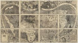 collective-history:  The Waldseemüller map from 1507 is the first map to include the name “America” and the first to depict the Americas as separate from Asia. 