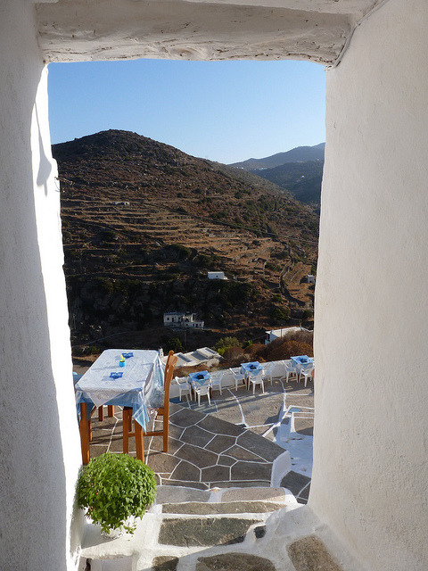 Vintage point in Kastro, Sifnos Island, Greece (by loxias).