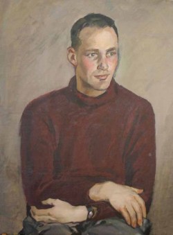 blastedheath:  professorspictureshow William Alexander Sutton (New Zealander, 1917-2000), Portrait of a Young Man, 1948. Oil on canvas, 76 x 58 cm. 