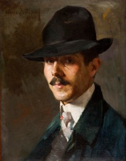 Blastedheath:  Nikoloas Lytras (Greek, 1883-1927), Portrait Of The Painter Oumvertos