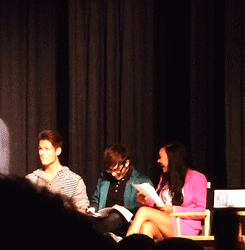 sugarsgonesour:Kevin & Naya being stupidly cute at The Biggest Show 2012 [x]