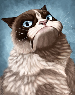 tardthegrumpycat:  Tard Cat by Char Reed