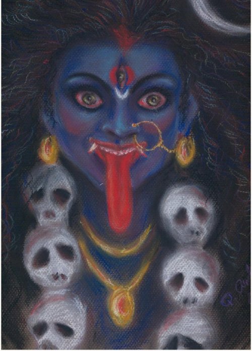 myownpersonaluniverse:  viv666:  Jai Maha Kali   ..   According to my caste, religion or tribe she is the one I shall worship. The Godess Maha Kali, dark mother , The formless one, The destroyer of illusion.  j