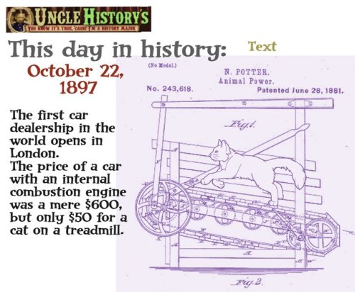 October 22, 1895: First auto dealership.