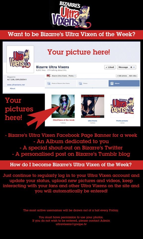 your-bizarre:  Want to know how to become Bizarre magazine’s Ultra Vixen of the