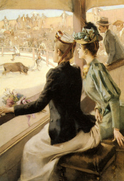 The-Garden-Of-Delights:  “At The Bullfight” By Albert Lynch (1851-1912). 