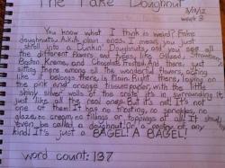 lafemmedominicana:  kodak-taught-me:  The world’s greatest essay, written by a 12-year-old who really, really hates plain doughnuts.   I AM CRYING 