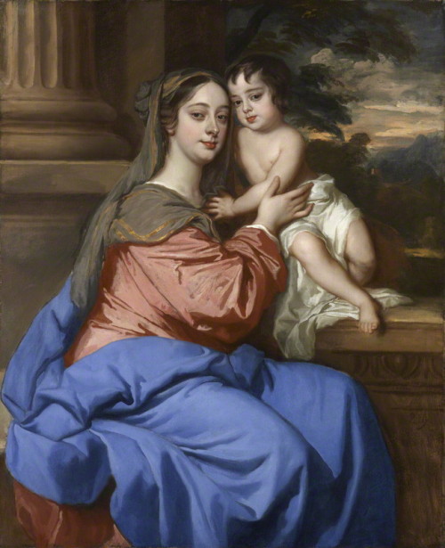 fuckyeahcharlesthesecond:historysquee:Barbara Villiers, Duchess of Cleveland with her son, Charles F