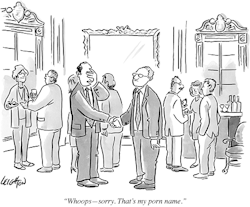 nelsoncarpenter:  callumswood: Whoops - sorry. newyorker: Cartoon of the night by Robert Leighton.   &hellip;or my Tumblr name.