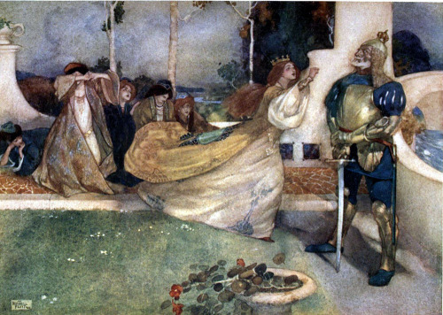 fuckyeahvintageillustration:  ‘Princess Ida or Castle Adamant’ by W. S. Gilbert. With coloured illustrations by William Russell Flint. Published 1912 by G. Bell & Sons. See the complete book here. 