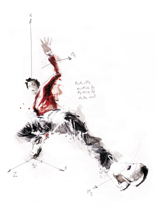 staceythinx:  Illustrator Florian Nicolle breaks down break dancing. 