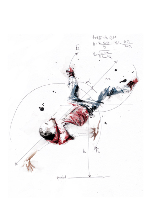 staceythinx:  Illustrator Florian Nicolle breaks down break dancing. 