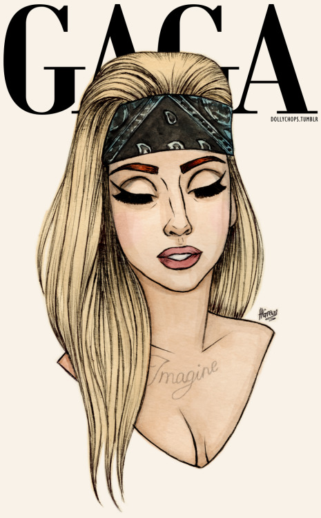 welcometothebtwball:  Lady Gaga by Helen Green.