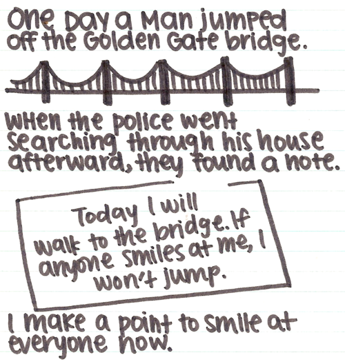 waiting-for-the-pain-to-end:  just one smile