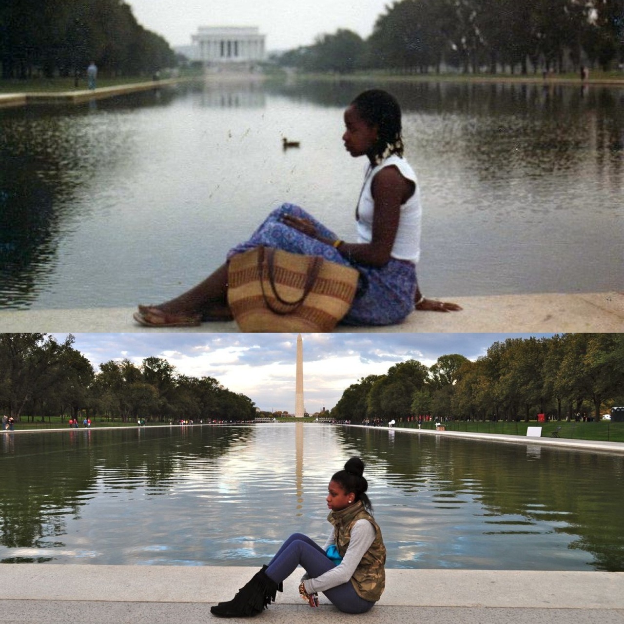 melaninmermaid:  Mi madre taken in 1981 by my father….Me taken October 20th, 2012