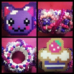 I just finished this. Kittens &amp; Cake cuff for Buhnee. &lt;3333