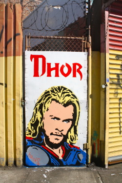 Tomhanksy:  One Does Not Simply Walk Into Thor Door. Bushwick 5Points, Bk. (Photo