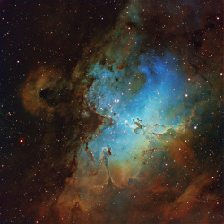 ikenbot:  Messier 16 in Narrowband Astrophotography Filters: The Eagle Nebula