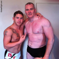 wrestlerswrestlingphotos:  dad son wrestling