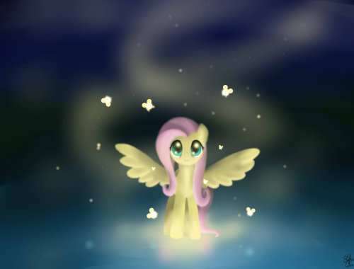 itsmricantdraw:cocoa-bean-loves-fluttershy:Alluring Light by MrIcantdrawMemories  *-*=3