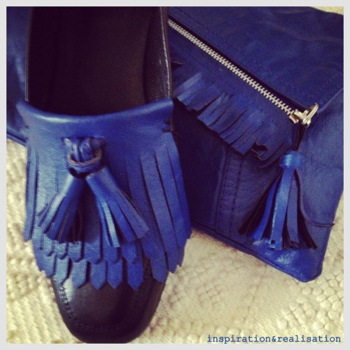 DIY Loafer Restyle with added Leather Fringe and Tassels Tutorial from inspiration & realisation