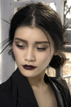 thedoppelganger:  Ming Xi, backstage at Christian