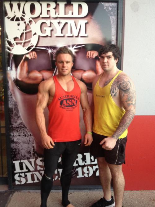 Australian Personal Trainer Jordan Peters (left)