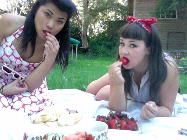thinksexx:  Your sisters looked up at you greedily, even as they dipped their strawberries