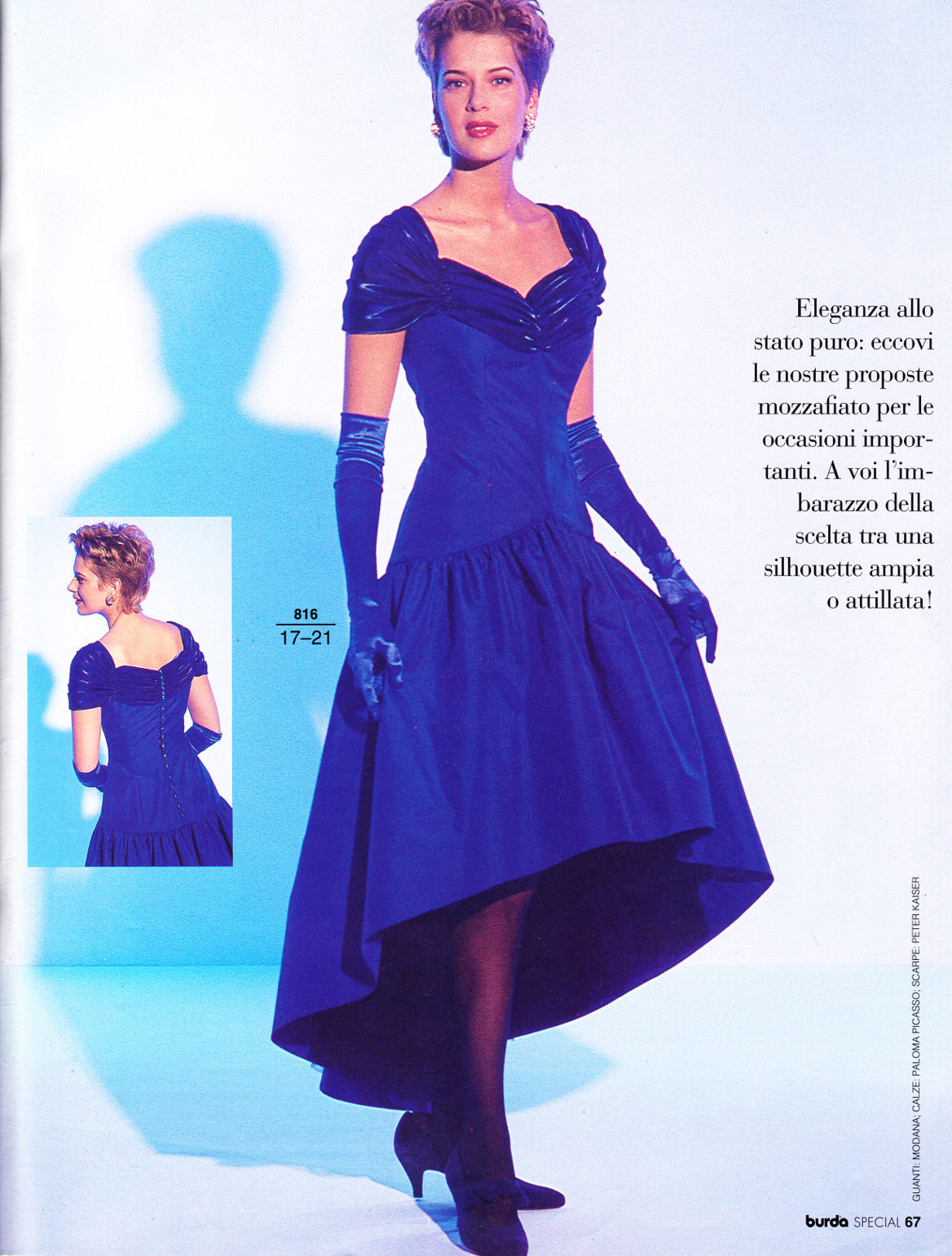 Todo Vintage, Años 90' Vestido de fiesta - Revista Burda