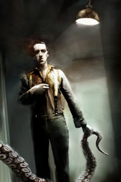 fckyeahhplovecraft:  Lovecraft by Bastien