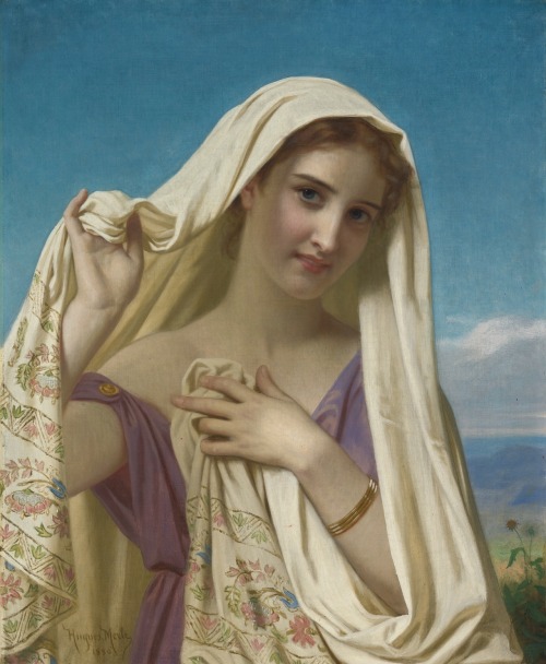 monsieurleprince: Hugues Merle (1823 - 1881) - Young girl in a veil, 1880