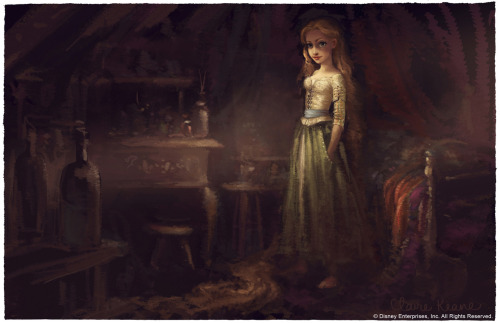 rikudaans:Concept art from Tangled by Claire Keane. I love how she can draw in different styles.