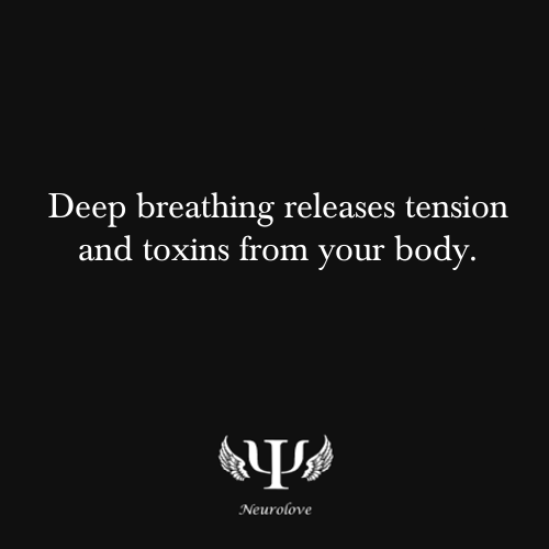 psych-facts:  There are so many positives of breathing. Breathing detoxifies and releases toxins by exhaling oxygen from your body that has been converted to carbon dioxide. It releases mental tension by allowing more oxygen to flow into the body. It