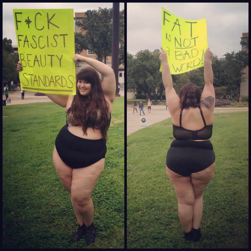 ectomorrrph:  nataliemeansnice:  love your body week 2012 at the university of north