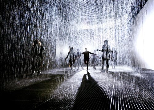 coffee-and-yoga:showslow:RainRoom by rAndom InternationalRainRoom offers an environment of perpetual